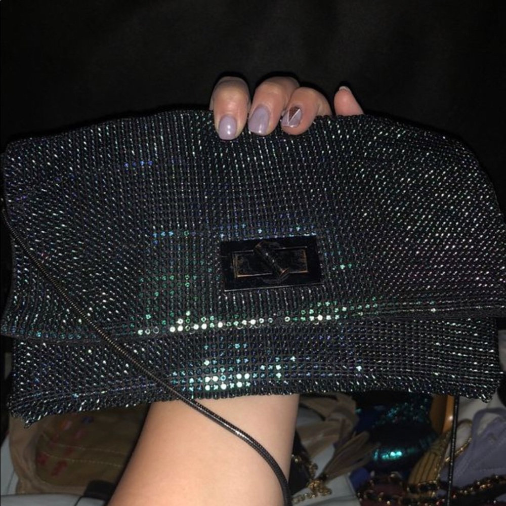 BCBG MaxAzria Holographic Colored Clutch